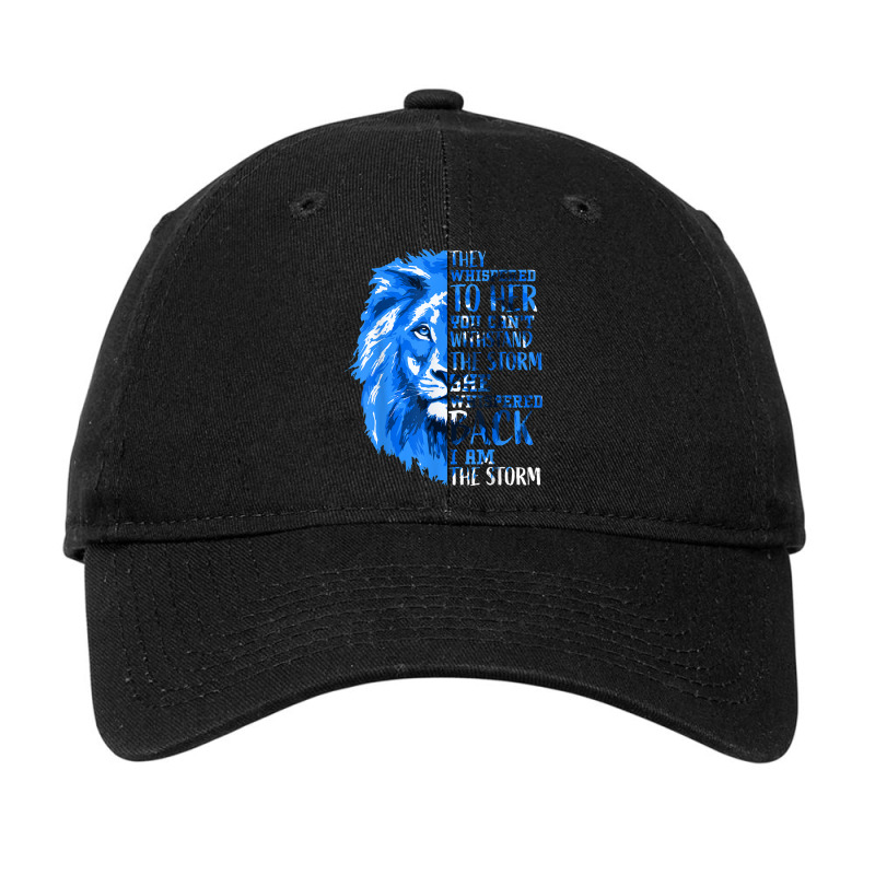 I'm The Storm Strong Women Type 1 Diabetes Warrior Blue Lion Adjustable Cap | Artistshot