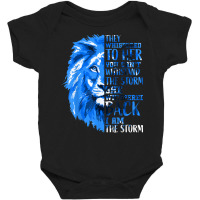 I'm The Storm Strong Women Type 1 Diabetes Warrior Blue Lion Baby Bodysuit | Artistshot