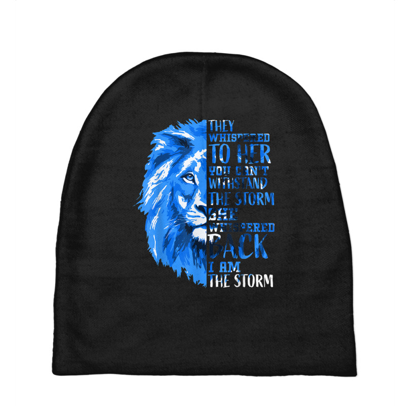 I'm The Storm Strong Women Type 1 Diabetes Warrior Blue Lion Baby Beanies | Artistshot