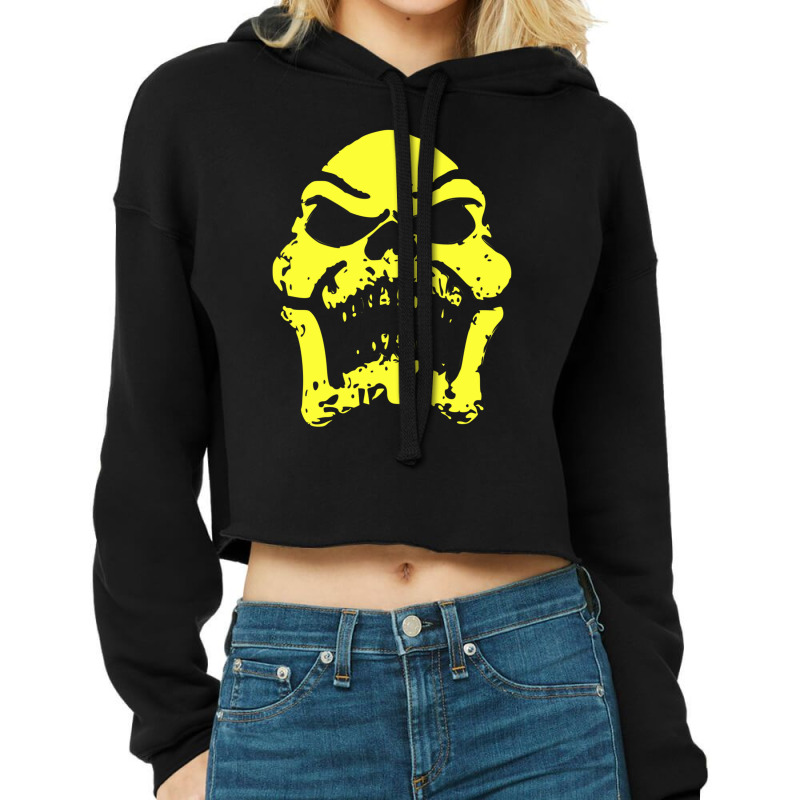 Skeletor - Distressed Cropped Hoodie by AnitaBiegacki | Artistshot