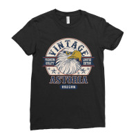 Retro Bald Eagle Astoria Oregon Vintage Limited Edition Ladies Fitted T-shirt | Artistshot