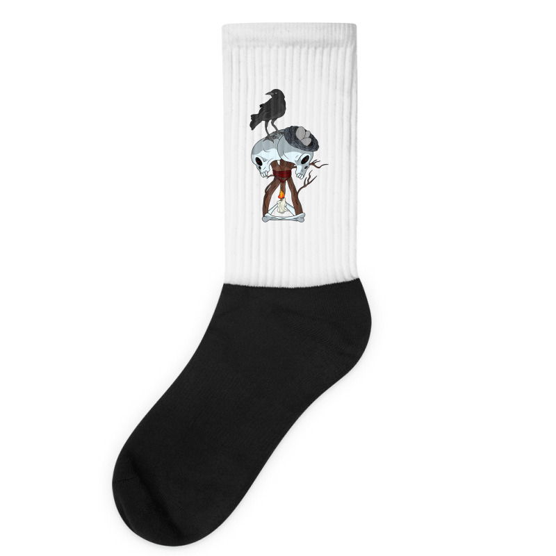 Skull Hex Crow Video Game Socks | Artistshot