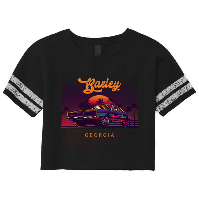 Baxley Georgia Retro Vintage 80s 90s Muscle Cars Retrowave Aesthetic Scorecard Crop Tee by pancakespienova | Artistshot