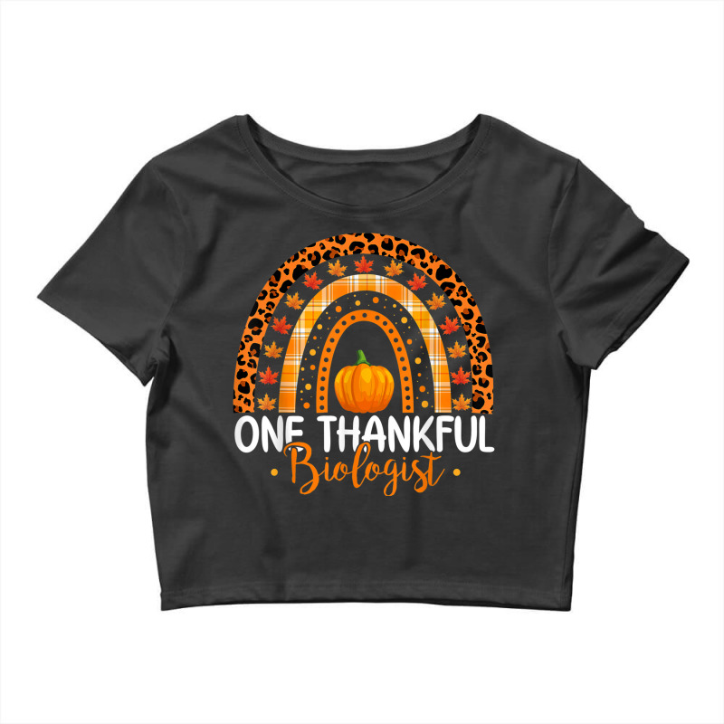 One Thankful Biologist Rainbow Boho Thanksgiving Biologist Crop Top by Fashonus | Artistshot