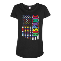 Usa And Latin American Countries Flag Hispanic Heritage Pullover Hoodi Maternity Scoop Neck T-shirt | Artistshot