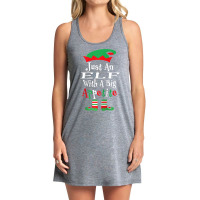 Funny Christmas Just An Elf With A Big Appetite Shirt Gift Raglan Base Tank Dress | Artistshot