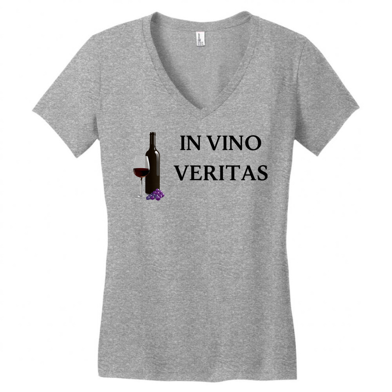 In Vino Veritas Wine Lover, Wine Saying, Red Wine T Shirt Women's V-Neck T-Shirt by cm-arts | Artistshot