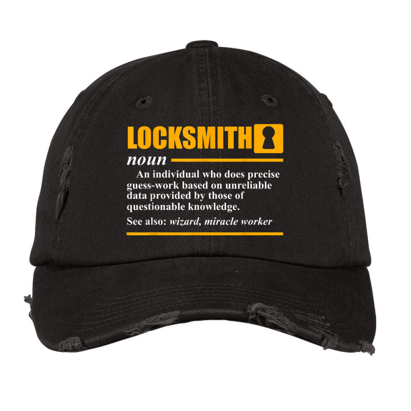 Locksmith Definition Lock Picking Locksmithing Lover Graphic Vintage Cap by Outpost | Artistshot