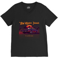 Bay Harbor Islands Florida Retro Vintage 80s 90s Muscle Cars Retrowave V-neck Tee | Artistshot