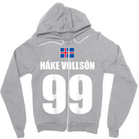 Hake Vollson 99 Sauftrikot Island Namen Fußball Partyurlaub Zipper Hoodie | Artistshot