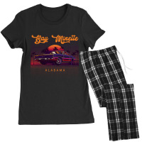 Bay Minette Alabama Retro Vintage 80s 90s Muscle Cars Retrowave Aesthe Women's Pajamas Set | Artistshot