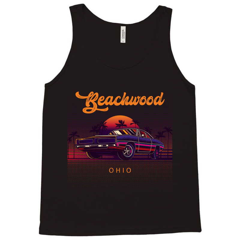 Beachwood Ohio Retro Vintage 80s 90s Muscle Cars Retrowave Aesthetic Tank Top | Artistshot