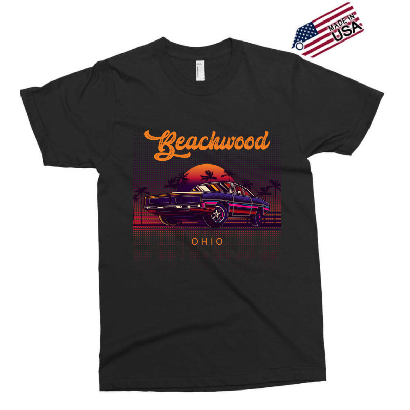 Beachwood Ohio Retro Vintage 80s 90s Muscle Cars Retrowave Aesthetic Exclusive T-shirt | Artistshot