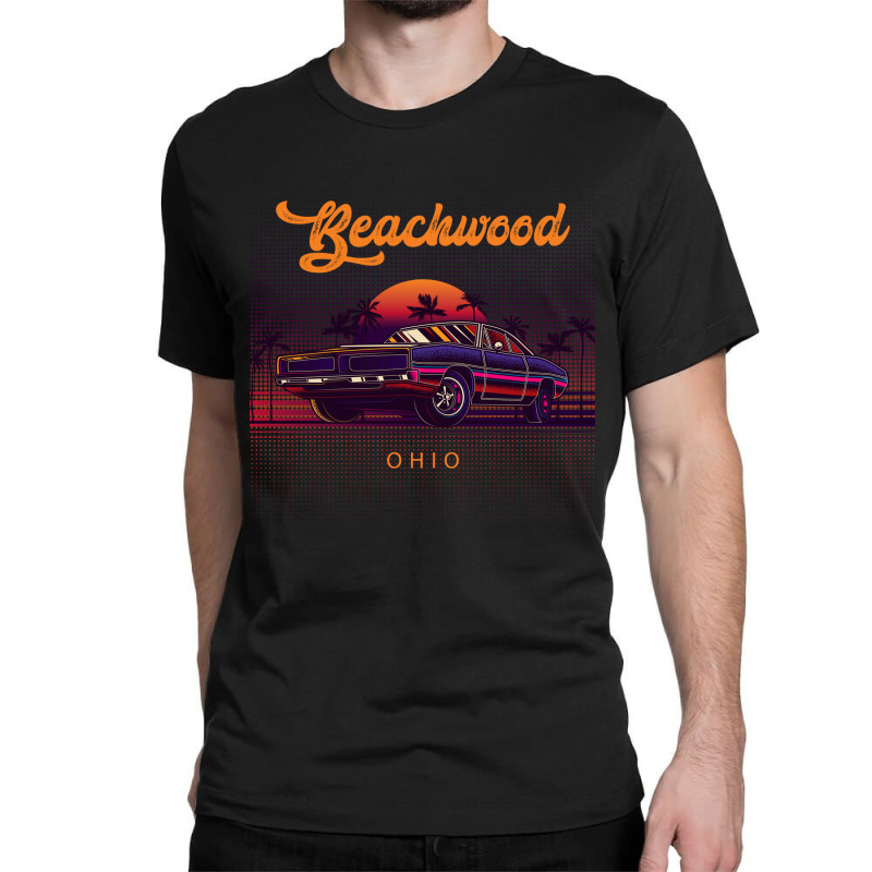 Beachwood Ohio Retro Vintage 80s 90s Muscle Cars Retrowave Aesthetic Classic T-shirt | Artistshot