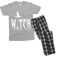 Women's Witch's Hat, Broom, Witches, Witches, Halloween, Wicca, Coven Men's T-shirt Pajama Set | Artistshot