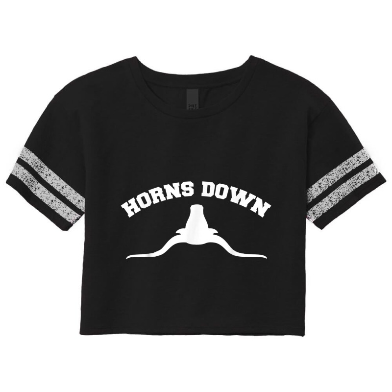 Horns Down Horns Down Texas Tuck Fexas T Shirt Scorecard Crop Tee by cm-arts | Artistshot