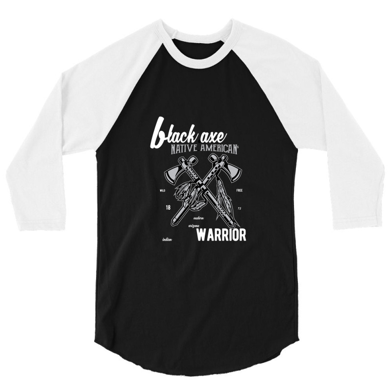 Black Axe Native American Warrior - Awesome Native American Gift 1 3/4 Sleeve Shirt by CathyCurry | Artistshot