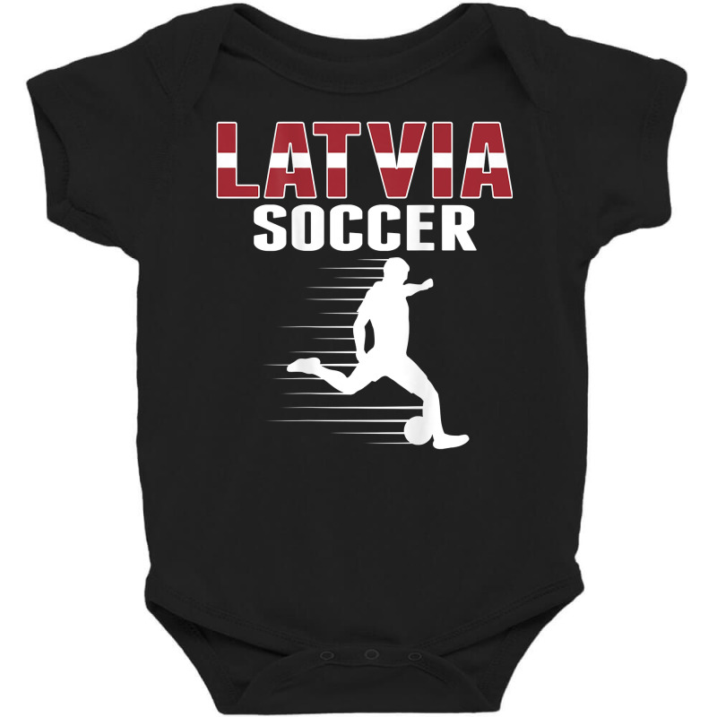 Latvia Soccer Lovers Jersey   Proud Latvian Football Fans T Shirt Baby Bodysuit by cm-arts | Artistshot