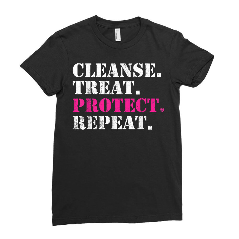 Vintage Cleanse Treat Protect Facialist Skincare Esthetician T Shirt Ladies Fitted T-shirt | Artistshot