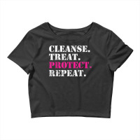 Vintage Cleanse Treat Protect Facialist Skincare Esthetician T Shirt Crop Top | Artistshot