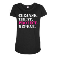 Vintage Cleanse Treat Protect Facialist Skincare Esthetician T Shirt Maternity Scoop Neck T-shirt | Artistshot