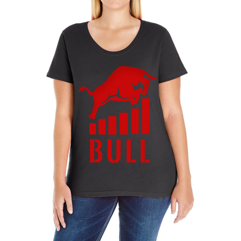 Market Bull Trading Shares Ladies Curvy T-Shirt by Cole Tees | Artistshot