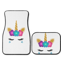 Womens Unicorn Face Halloween Costume Idea And Birthday Outfit Tank To Full Set Car Mats | Artistshot