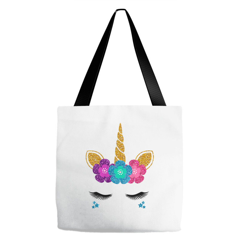 Womens Unicorn Face Halloween Costume Idea And Birthday Outfit Tank To Tote Bags by cm-arts | Artistshot