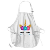 Womens Unicorn Face Halloween Costume Idea And Birthday Outfit Tank To Medium-length Apron | Artistshot