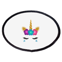 Womens Unicorn Face Halloween Costume Idea And Birthday Outfit Tank To Oval Patch | Artistshot