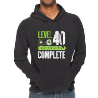 40th Birthday Gift Man Woman Gamer Gamer Level 40 Vintage Hoodie | Artistshot