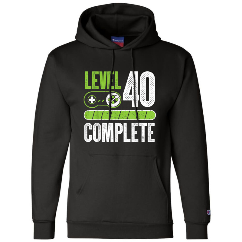 40th Birthday Gift Man Woman Gamer Gamer Level 40 Champion Hoodie | Artistshot