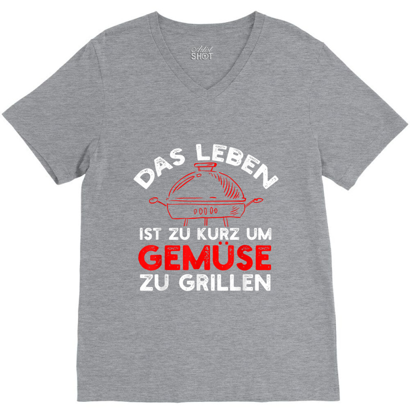 Men's With German Text Das Leben Ist Zu Kurz Um Gemüü [german Langua V-neck Tee | Artistshot