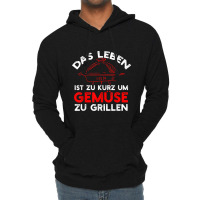 Men's With German Text Das Leben Ist Zu Kurz Um Gemüü [german Langua Lightweight Hoodie | Artistshot