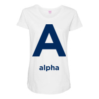 A Is For Alpha Maternity Scoop Neck T-shirt | Artistshot