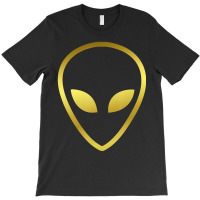 Gold Alien Head Cool Printed T-shirt | Artistshot