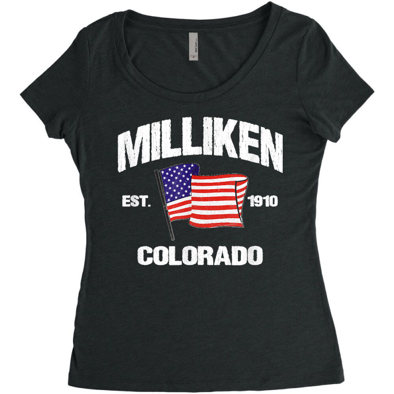 Milliken Colorado Co Usa Stars & Stripes Vintage Style Women's Triblend Scoop T-shirt by ROMAINEDWILEY | Artistshot