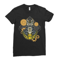 Vintage Steampunk Dog Egypt God Pharao Anubis T Shirt Ladies Fitted T-shirt | Artistshot