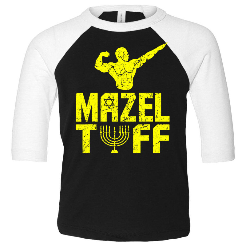 Mazel Tuff Jewish Strong Jew  For Men Hanukkah Toddler 3/4 Sleeve Tee | Artistshot