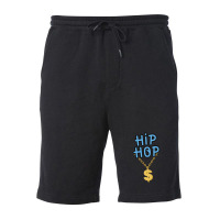 Hip Hop Rap Gangster Rap Break Dance Music Lovers Gold Chains 1 Fleece Short | Artistshot