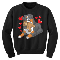 Bernese Mountain Dog T  Shirt Bernese Mountain Dog With Hearts T  Shir Youth Sweatshirt | Artistshot