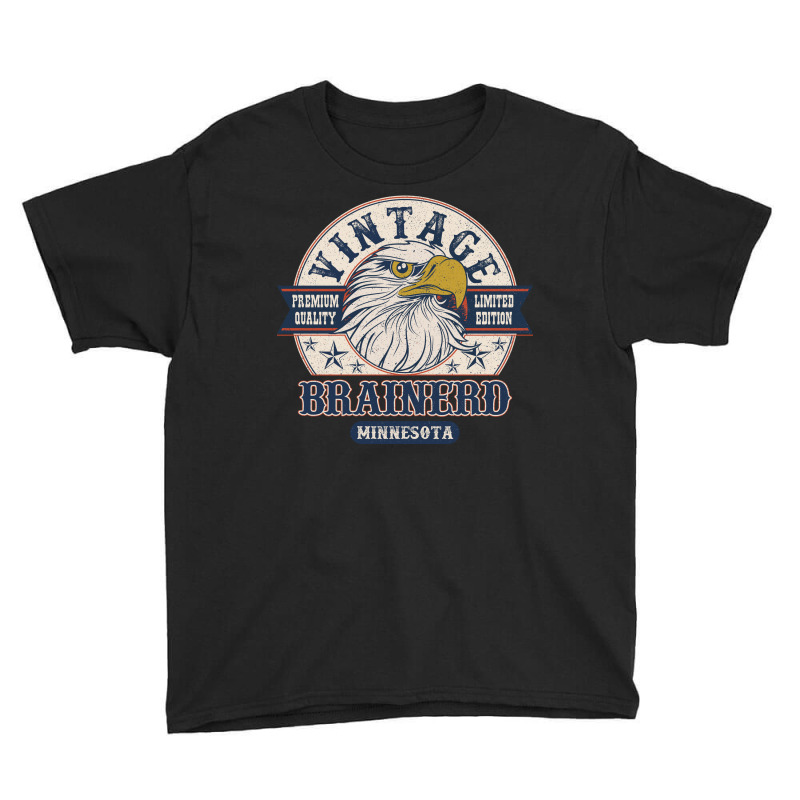 Retro Bald Eagle Brainerd Minnesota Vintage Limited Edition Youth Tee by Bananamiropera | Artistshot