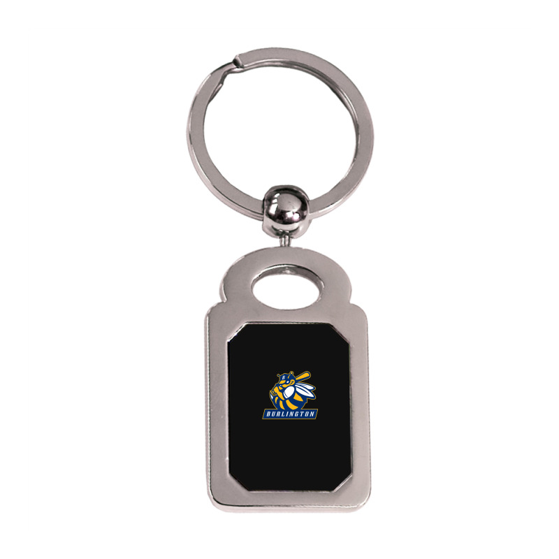 The Burlington Bees Silver Rectangle Keychain | Artistshot