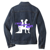 I Love Submissive Men Ladies Denim Jacket | Artistshot