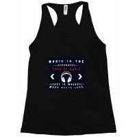 Headphone Music Is The Strongest Form Of Magic Art Is Where Work Meets Racerback Tank | Artistshot