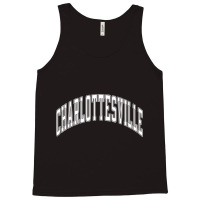 Charlottesville Virginia Va Varsity Style White Text Long Sleeve T Shi Tank Top | Artistshot