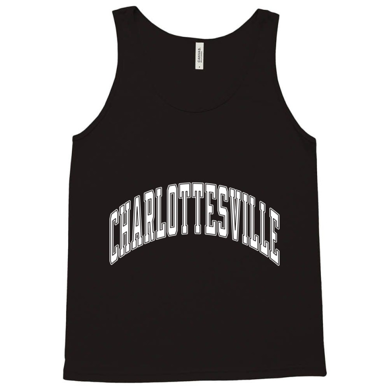 Charlottesville Virginia Va Varsity Style White Text Long Sleeve T Shi Tank Top | Artistshot