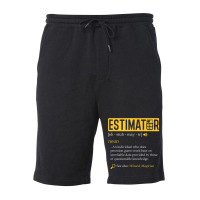 Estimator Estimating Calculations Jobs Fleece Short | Artistshot