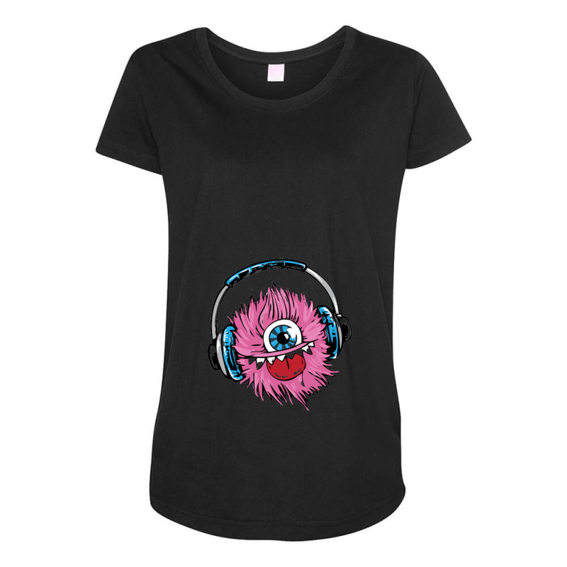 Headphones Monster Maternity Scoop Neck T-shirt by LarryCory | Artistshot