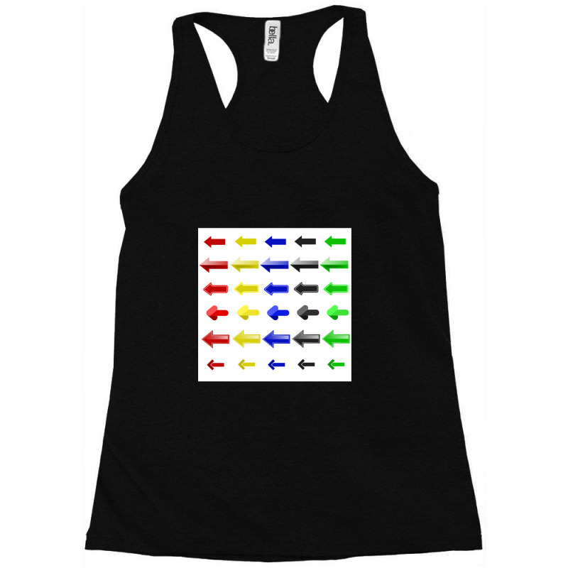 Set Of Colorful Arrows Isolated On White Background Racerback Tank by MirandaSeger | Artistshot